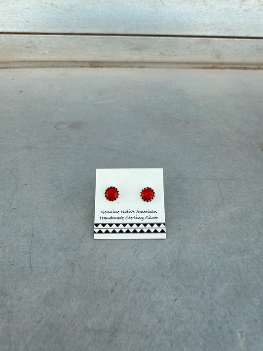 Red Opal Studs