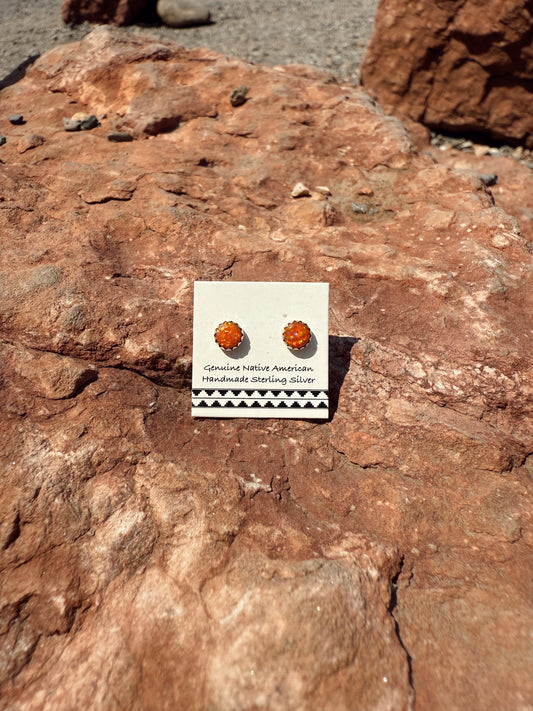 Orange Opal Studs