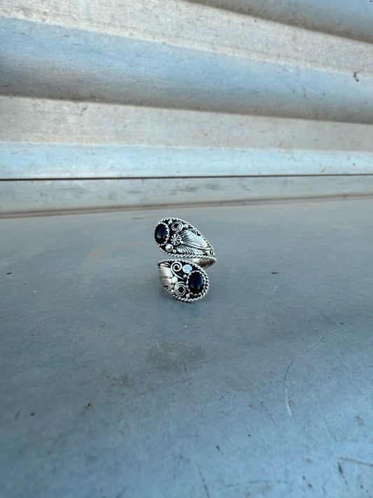 Black Onyx Adjustable Ring